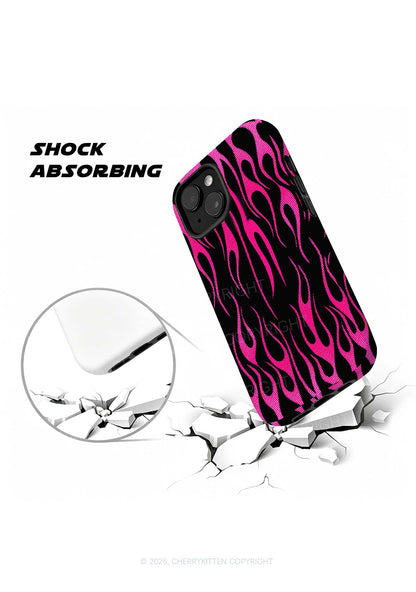 Hot Pink Flame Y2K Phone Case Cherrykitten