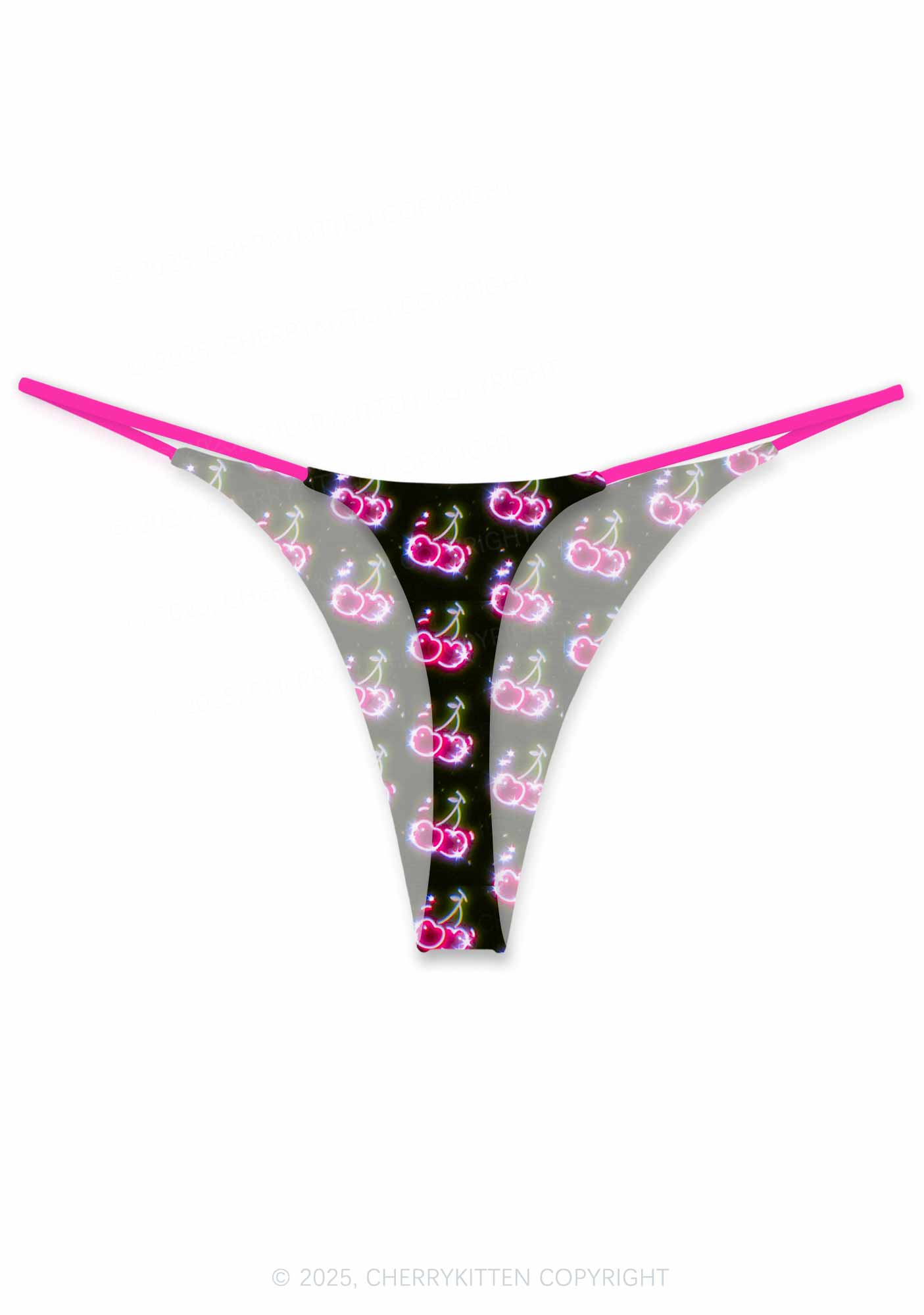 Glowing Cherry Dream Valentine's Day Y2K Print Couples Thong Set Cherrykitten