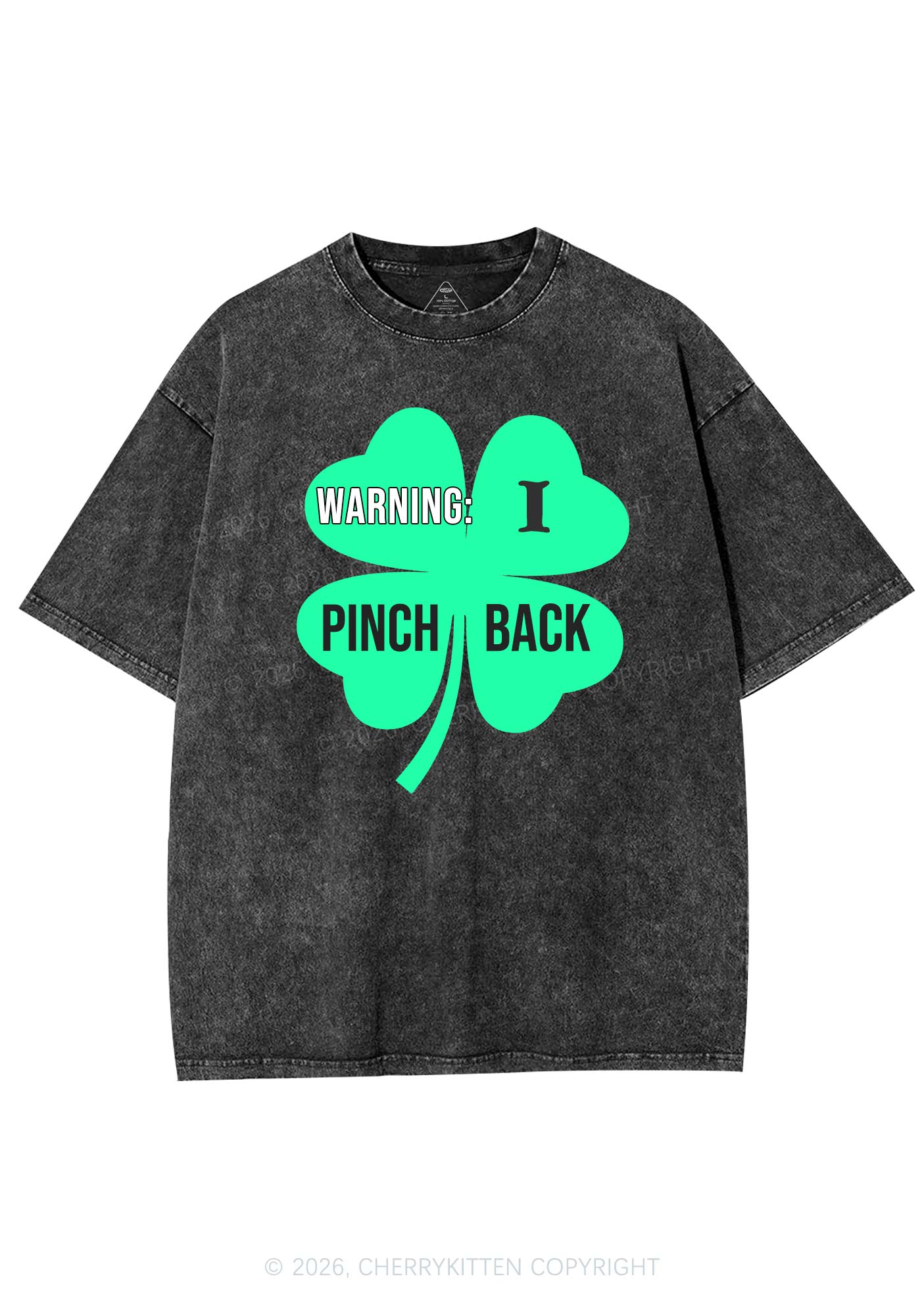 I Pinch Back St Patricks Y2K Shirts Washed Tee Cherrykitten
