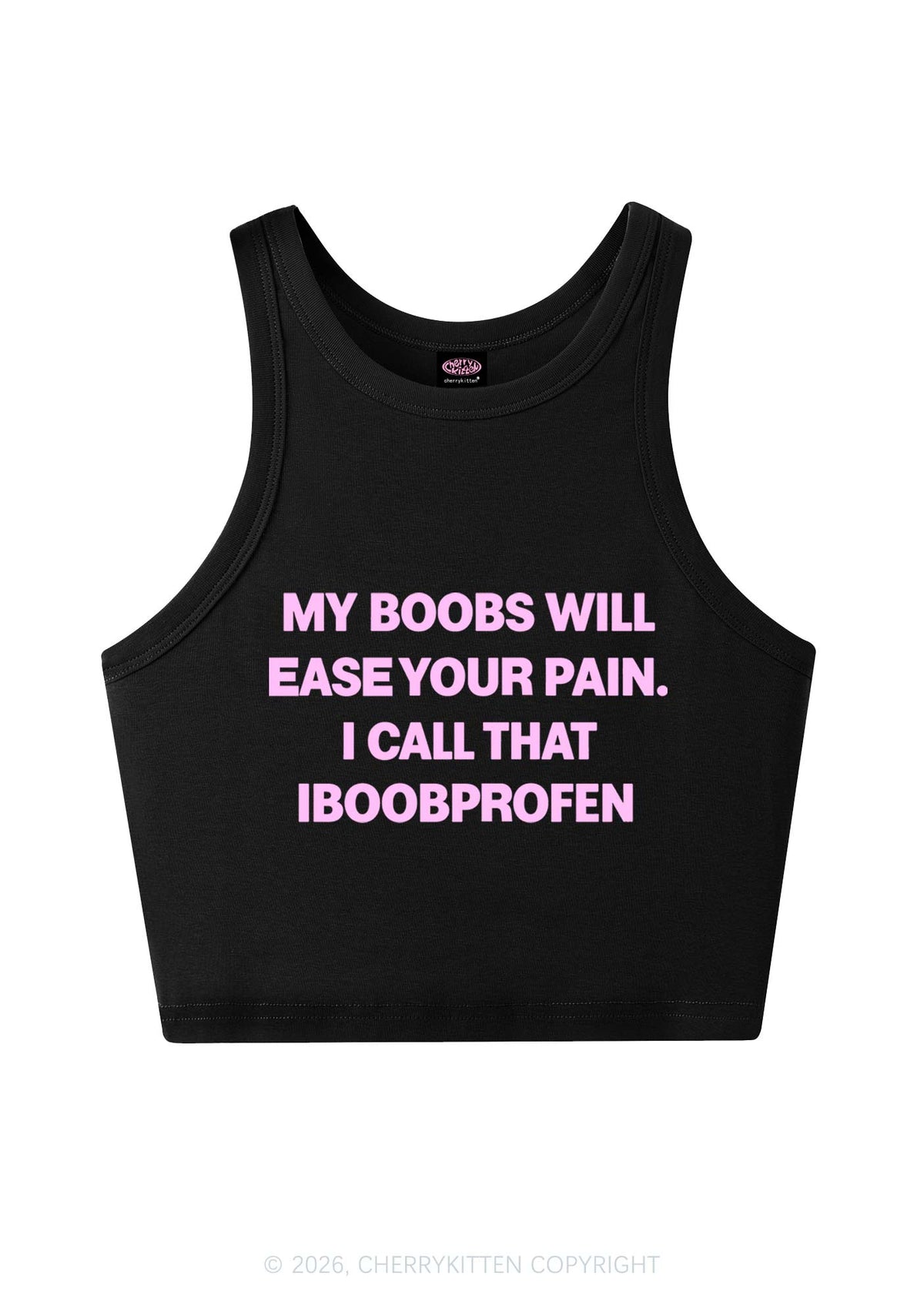 My Bxxbs Ease Your Pain Y2K Crop Tank Top Cherrykitten