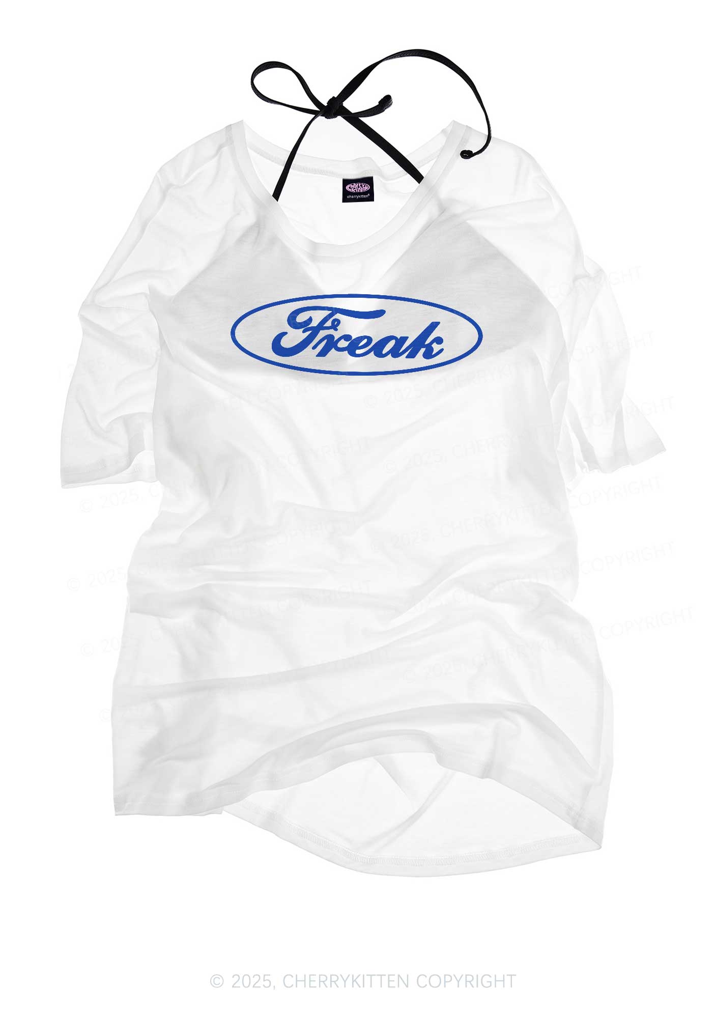 Oval Freak Y2K Sheer Boyfriend Tee Cherrykitten