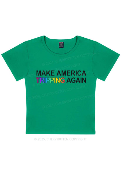 Make America Tripping Again Y2K Baby Tee Cherrykitten
