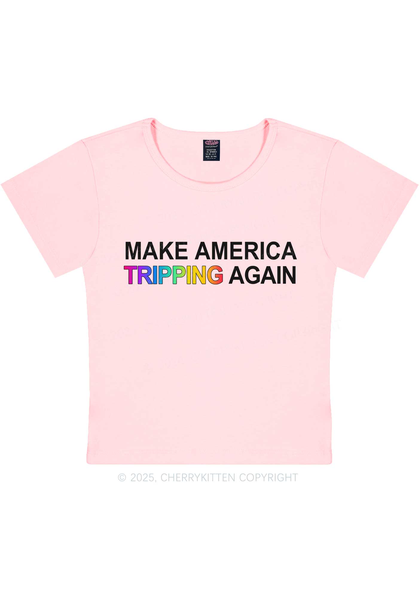 Make America Tripping Again Y2K Baby Tee Cherrykitten