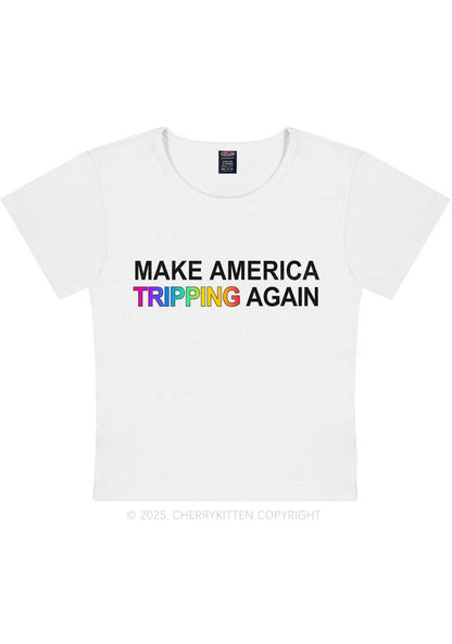 Make America Tripping Again Y2K Baby Tee Cherrykitten
