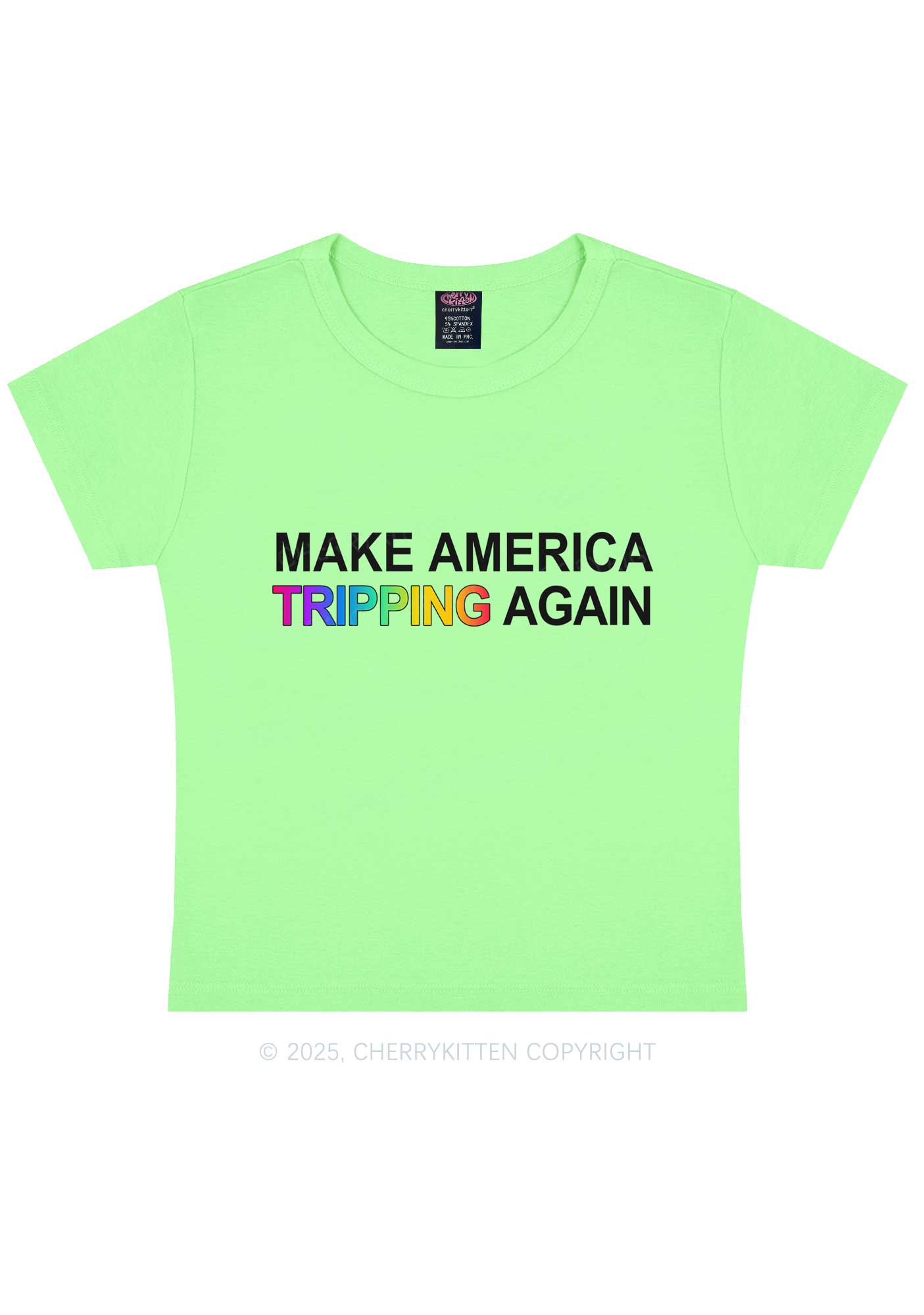 Make America Tripping Again Y2K Baby Tee Cherrykitten