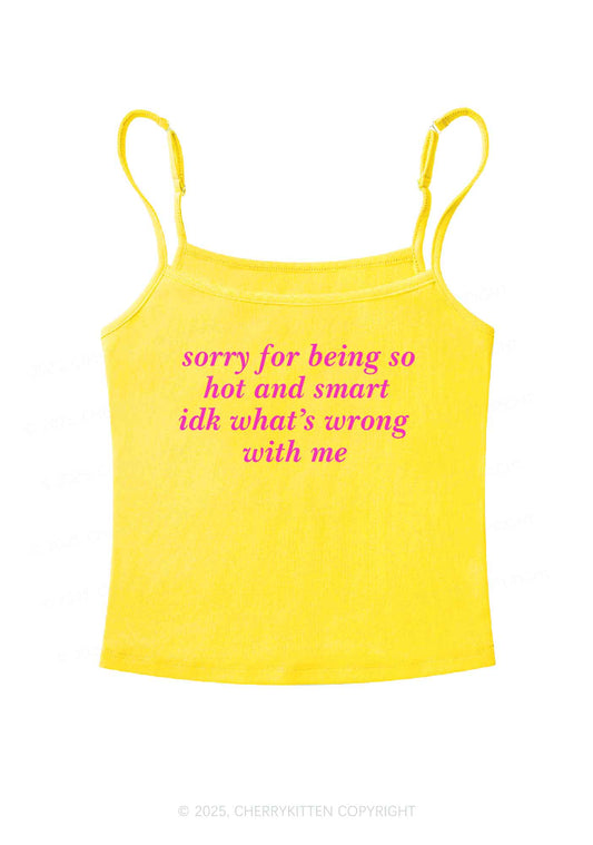 Sorry For Being So Smart  Y2K Spaghetti Strap Cami Cherrykitten