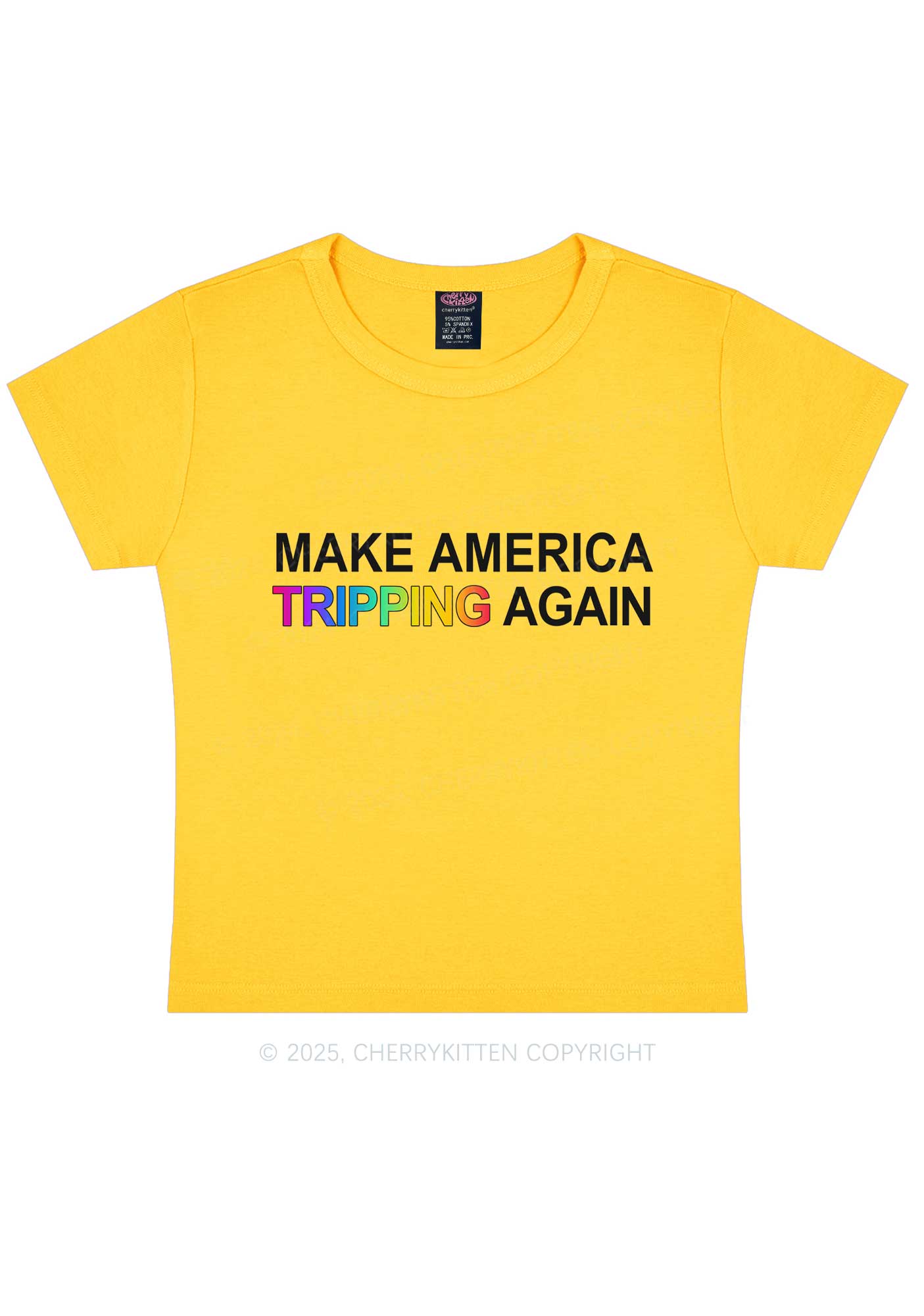 Make America Tripping Again Y2K Baby Tee Cherrykitten