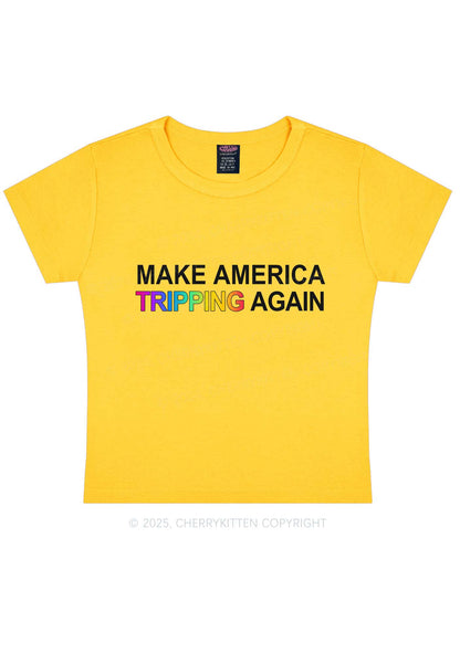 Make America Tripping Again Y2K Baby Tee Cherrykitten