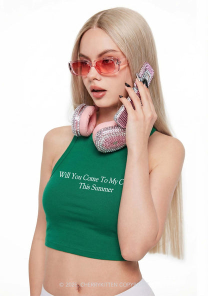 Will You Come To My Cottage HR Y2K Crop Tank Top Cherrykitten
