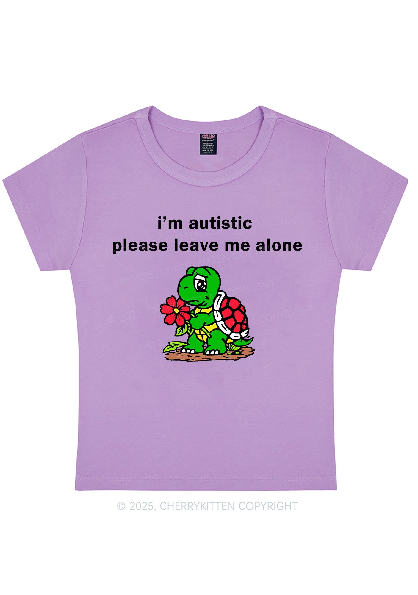 Im Autistic Leave Me Alone Y2K Baby Tee Cherrykitten