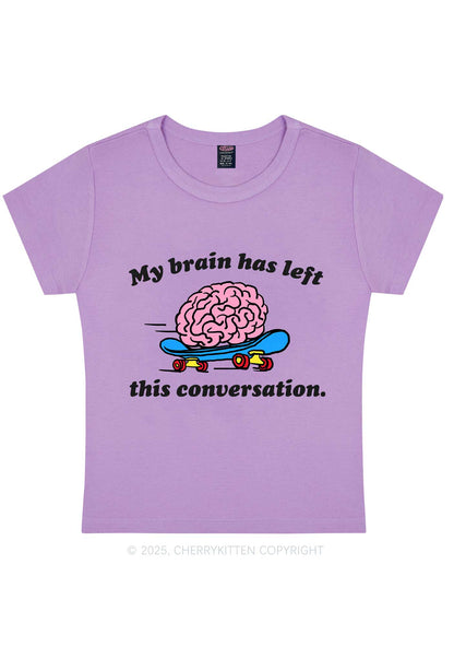 Brain Left Conversation Y2K Baby Tee Cherrykitten