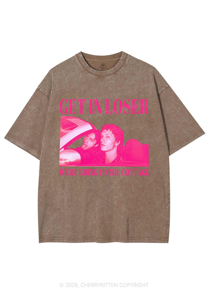 Get In Loser HR Y2K Shirts Washed Tee Cherrykitten