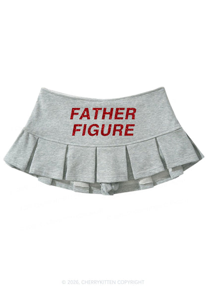 Glitter Father Figure Y2K Mini Pleated Skirts Cherrykitten