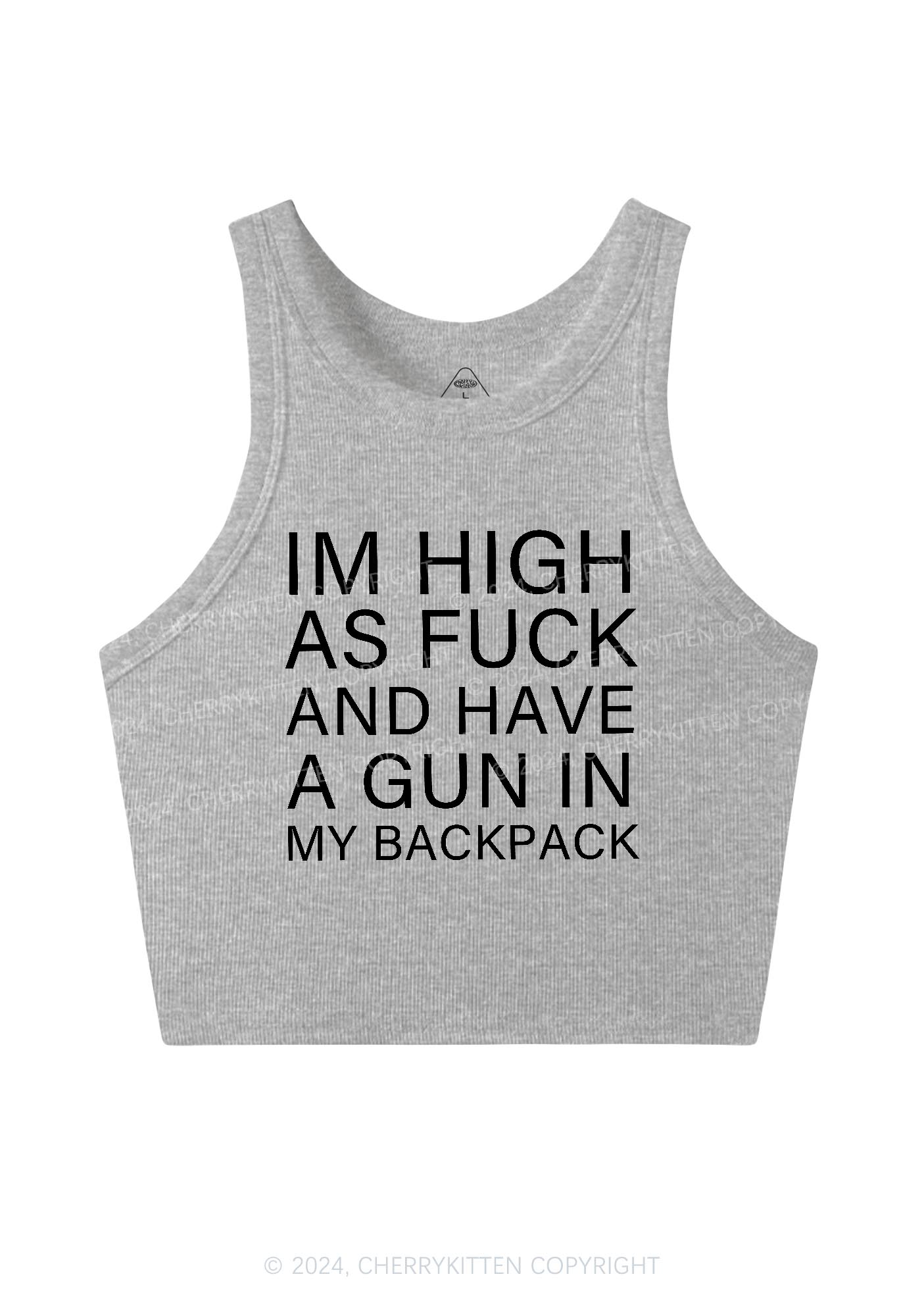 Im High Y2K Crop Tank Top Cherrykitten