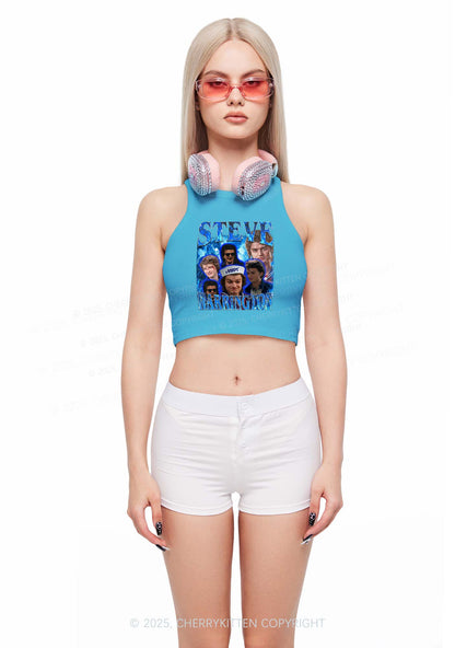 SH Blue Blaze Y2K Crop Tank Top Cherrykitten