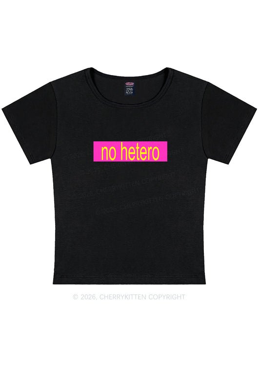 No Hetero Pride Y2K Baby Tee Cherrykitten