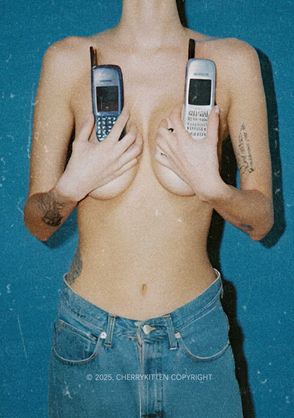 Phone Txts Y2K Mesh Long Sleeve Crop Top Cherrykitten