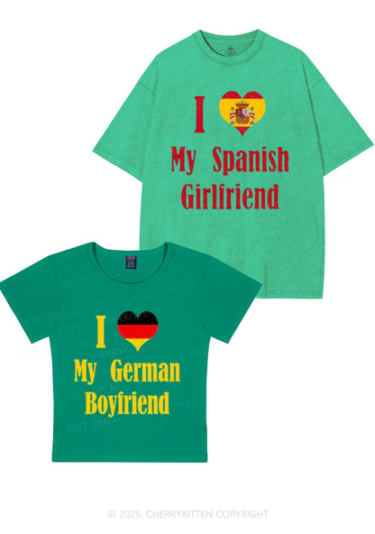 Custom Country Y2K Valentine's Day Couple Shirt Cherrykitten