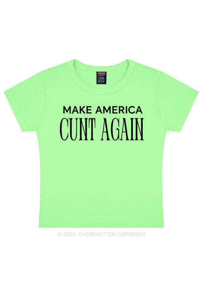 Make America Cxxt Again Y2K Baby Tee Cherrykitten