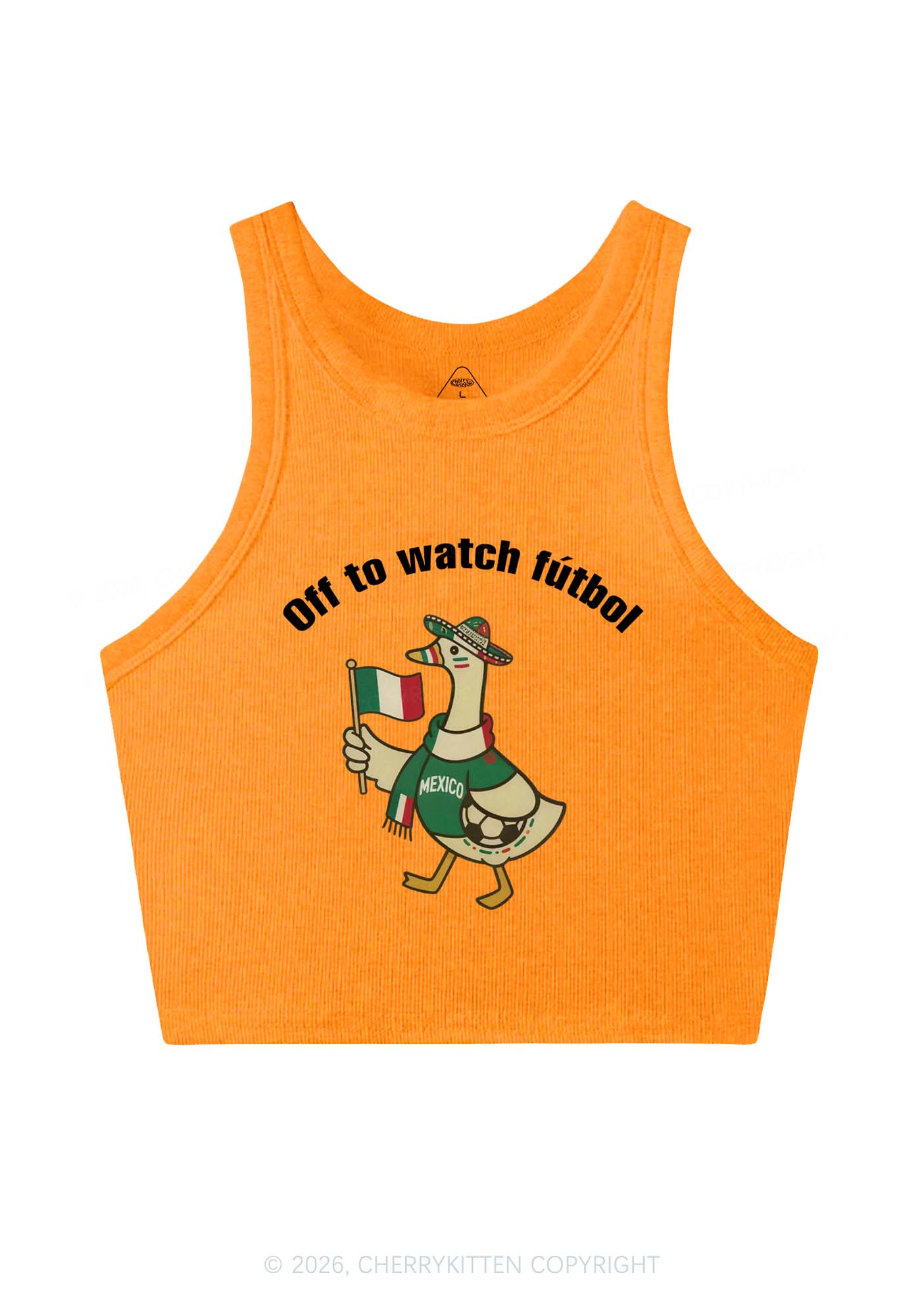 Off To Watch Futbol Goose Y2K Crop Tank Top Cherrykitten