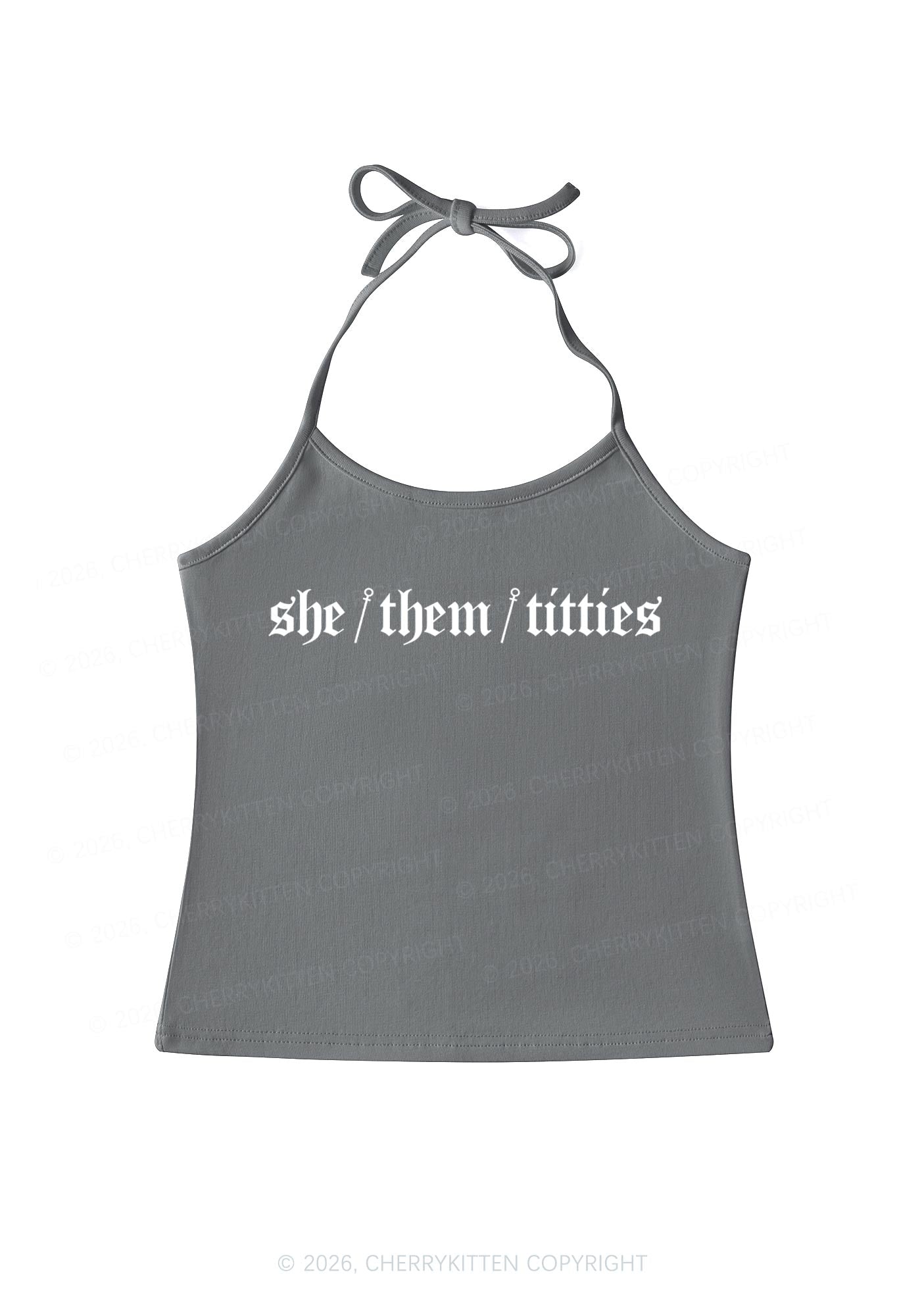 She Them Txtties Pride Y2K Halter Neck Cami Cherrykitten