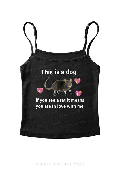 If You See Rat Y2K Spaghetti Strap Cami Cherrykitten