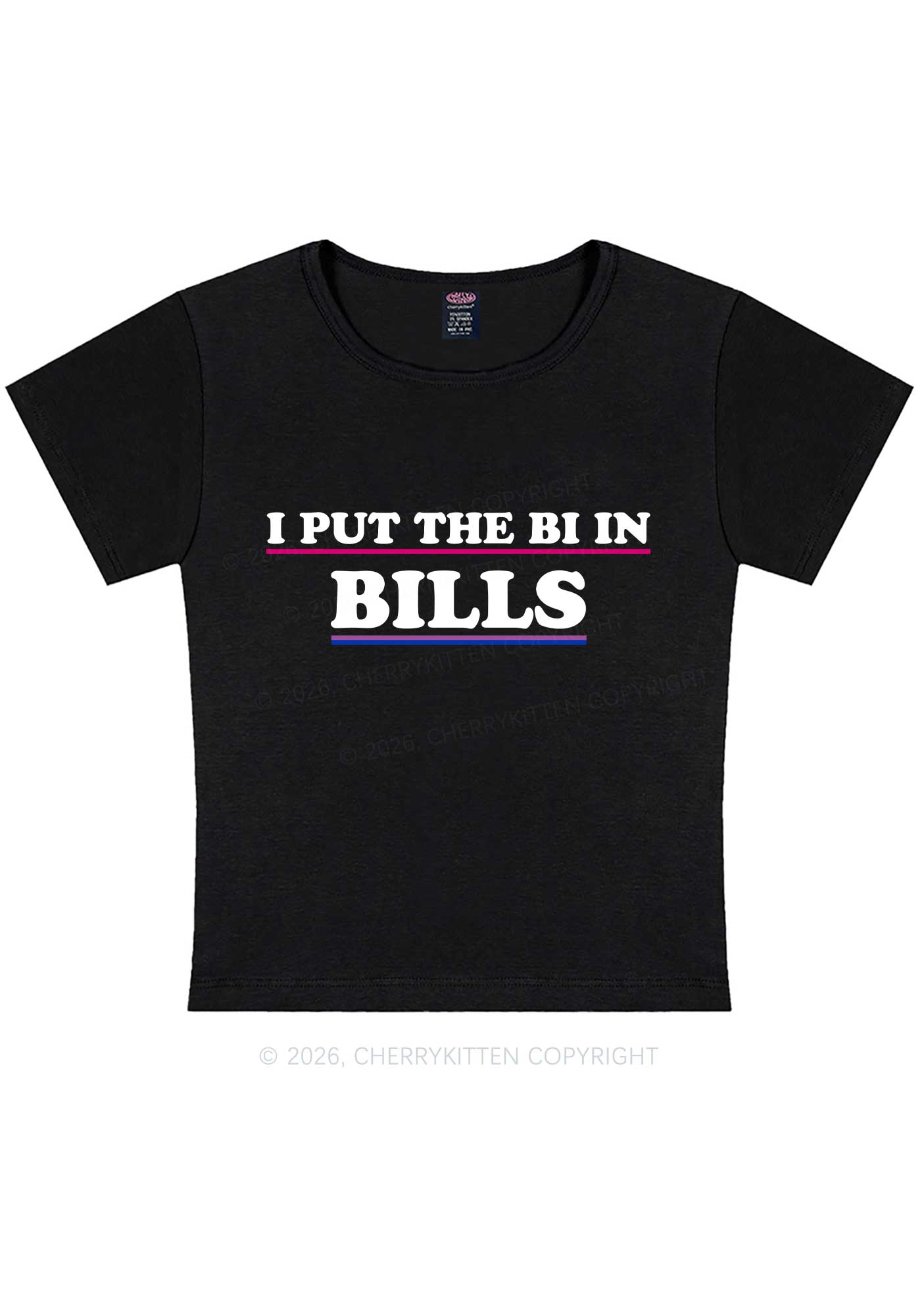 I Put The Bi In Bills Pride Y2K Baby Tee Cherrykitten