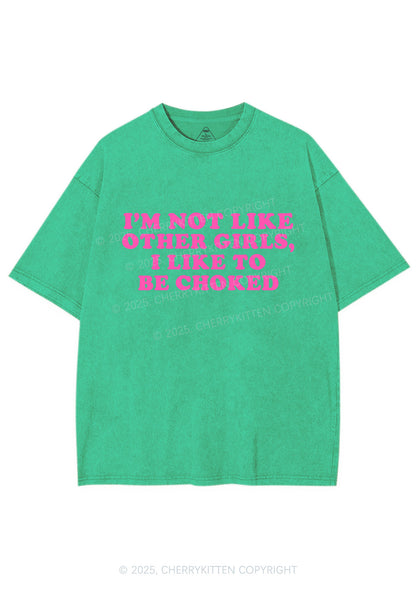 I Like To Be Choked Y2K Shirts Washed Tee Cherrykitten