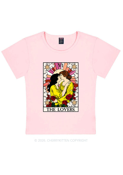 Kissing Lesbians Pride Y2K Baby Tee Cherrykitten