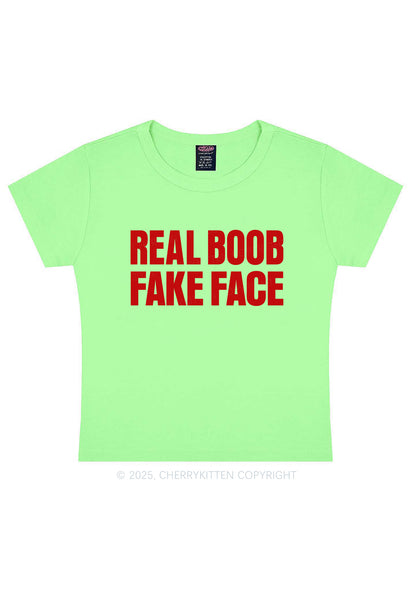 Fake Face Real Bxxb Y2K Baby Tee Cherrykitten