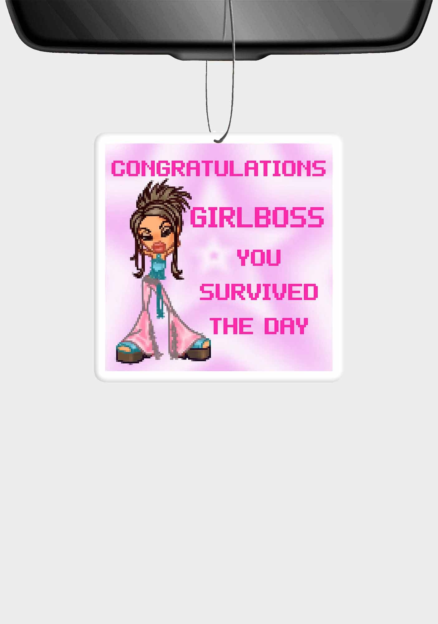 Girlboss Survived The Day 1Pc Y2K Car Air Freshener Cherrykitten