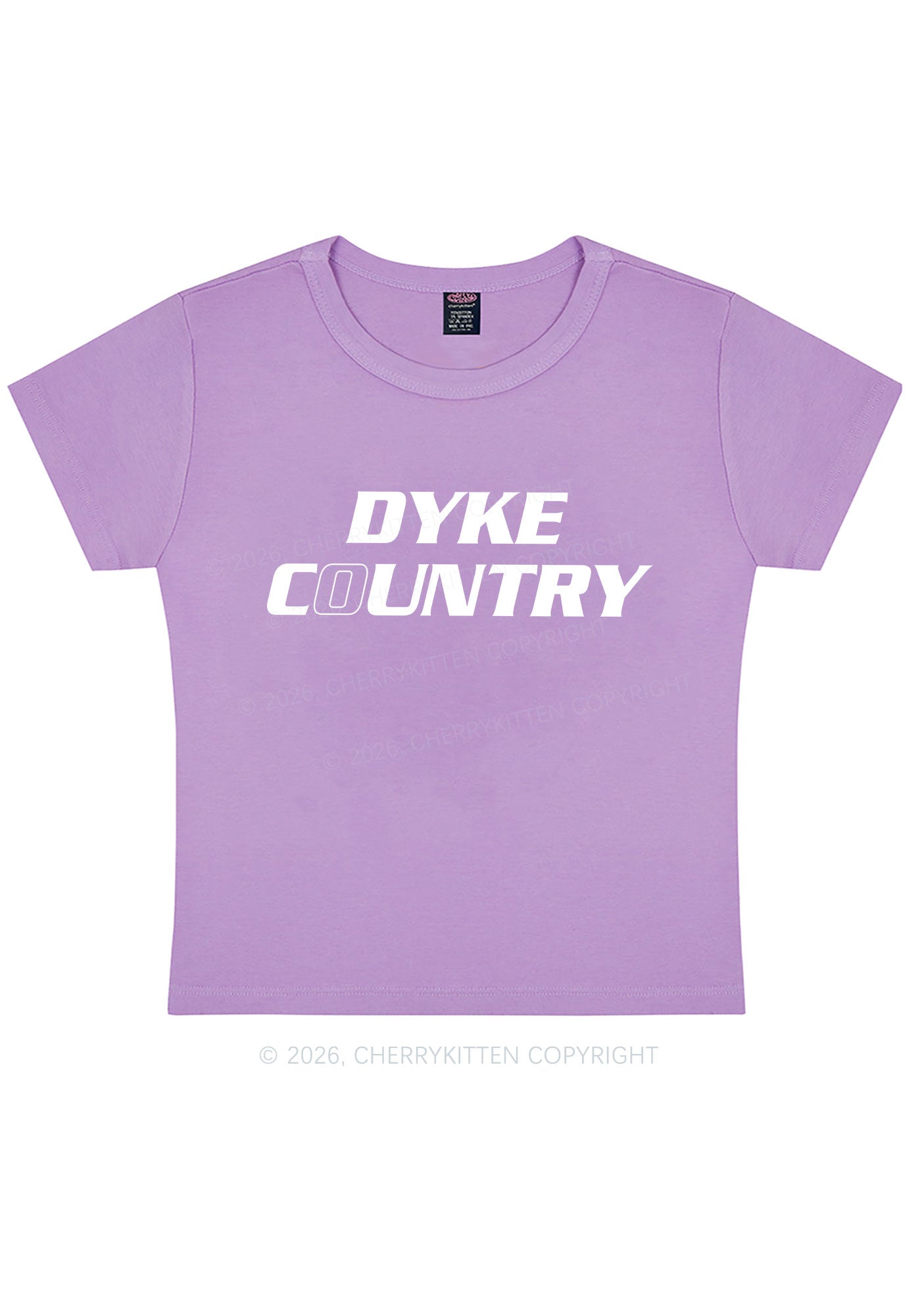 Dyke Country Pride Y2K Baby Tee Cherrykitten