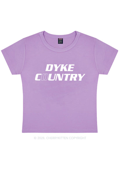 Dyke Country Pride Y2K Baby Tee Cherrykitten