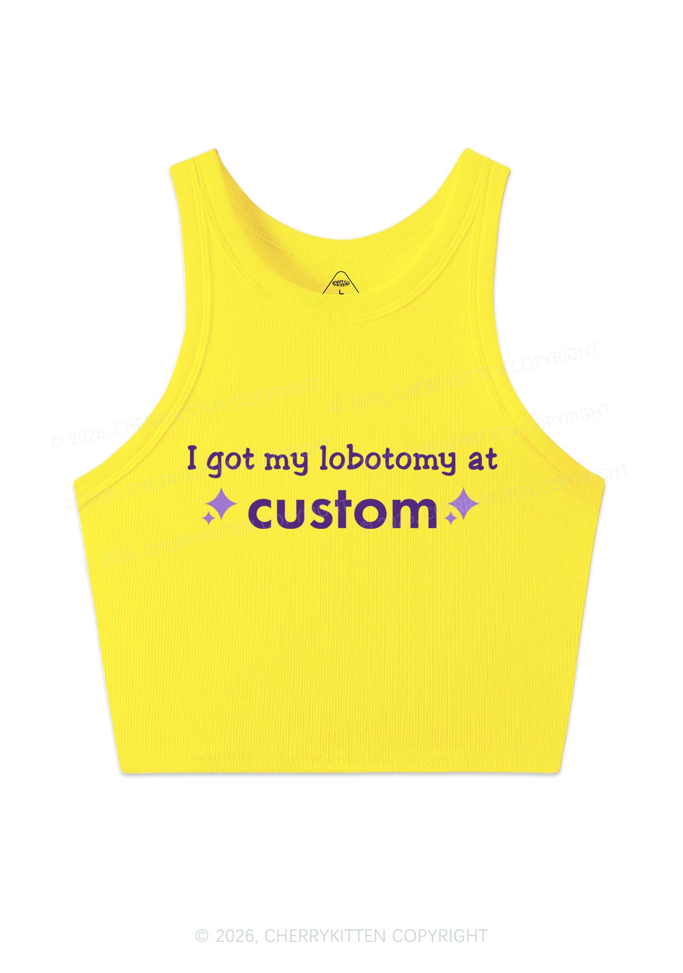 I Got My Lobotomy At Custom Y2K Crop Tank Top Cherrykitten