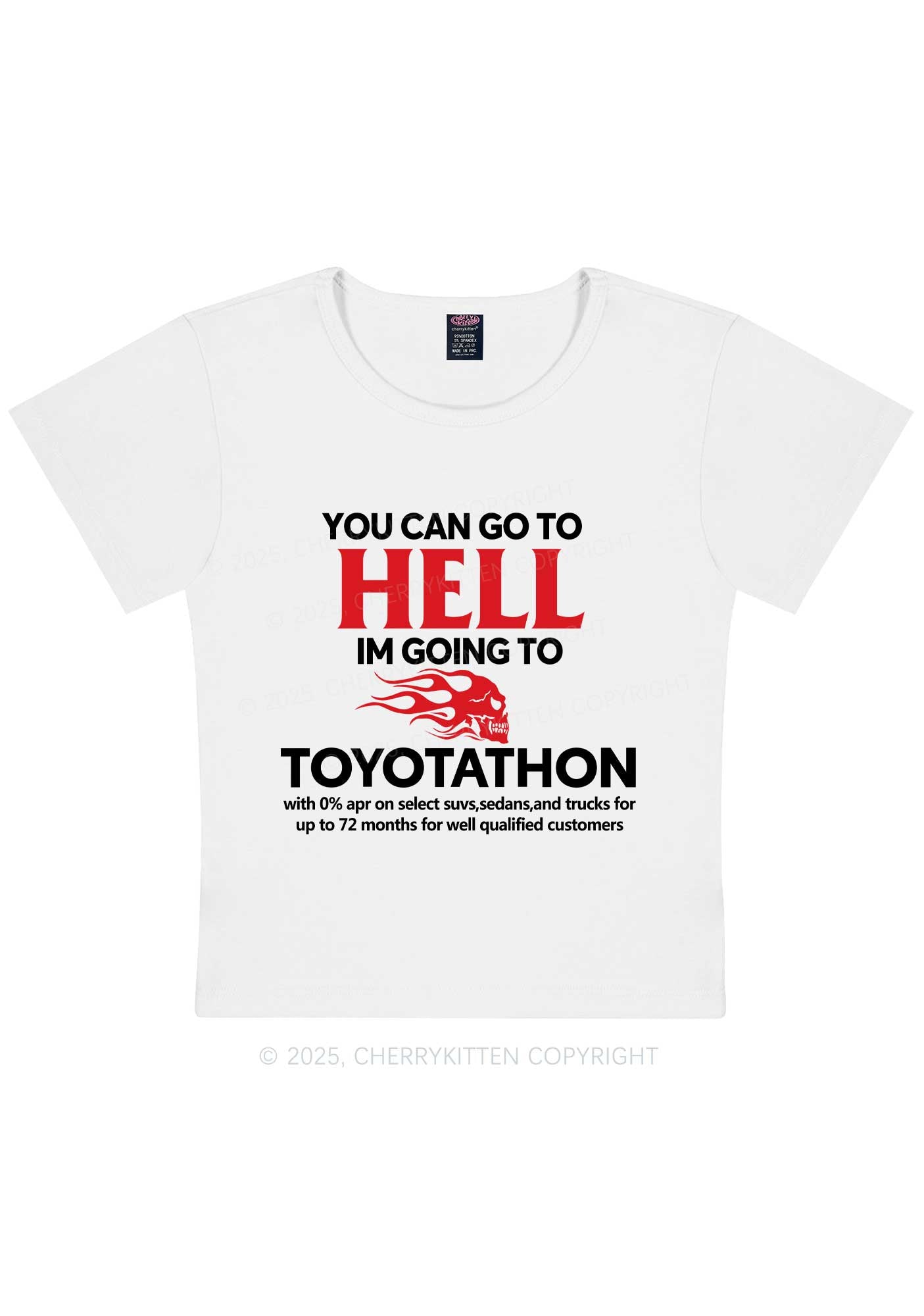 You Can Go Hell Y2K Baby Tee Cherrykitten