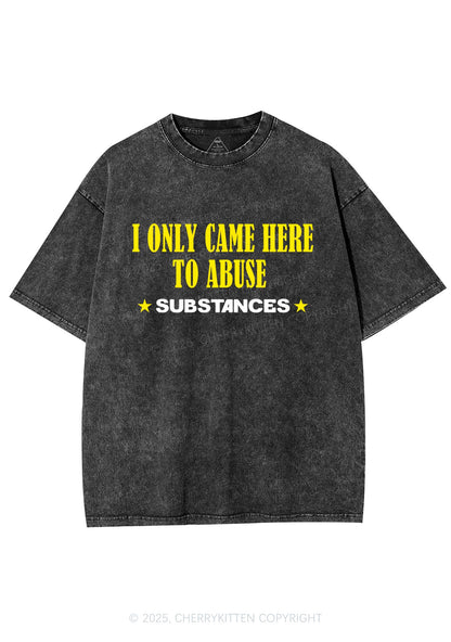 Abuse Substances Y2K Shirts Washed Tee Cherrykitten