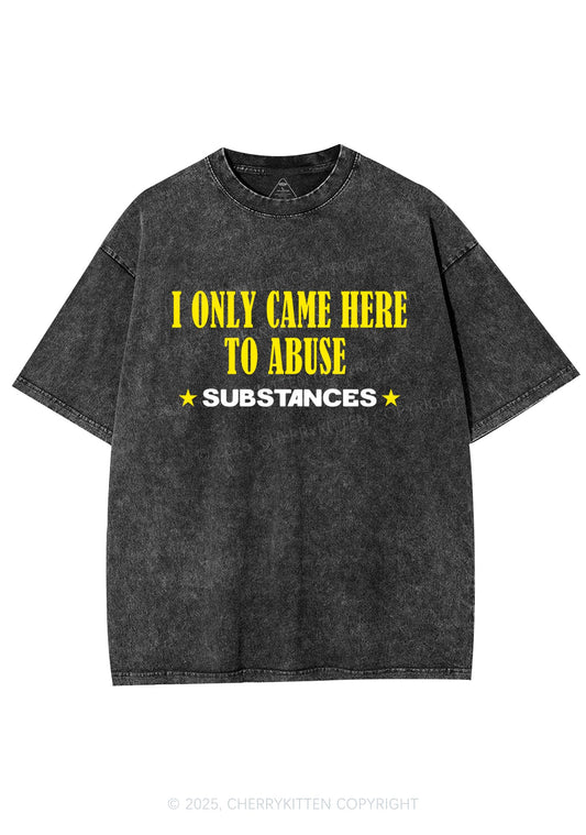 Abuse Substances Y2K Shirts Washed Tee Cherrykitten