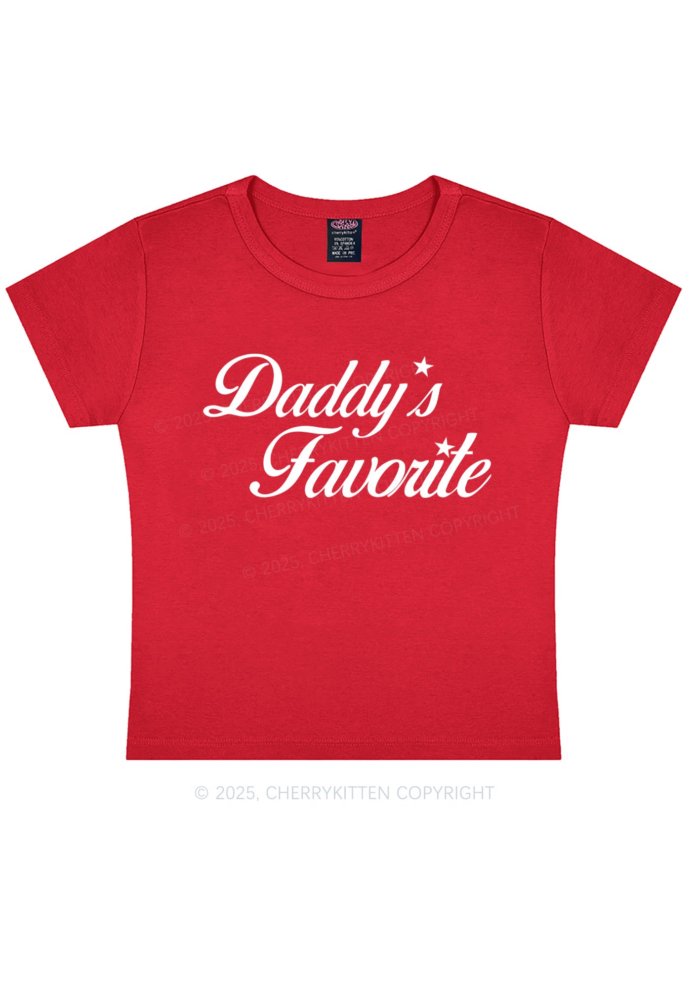 Daddys Favorite Y2K Baby Tee Cherrykitten