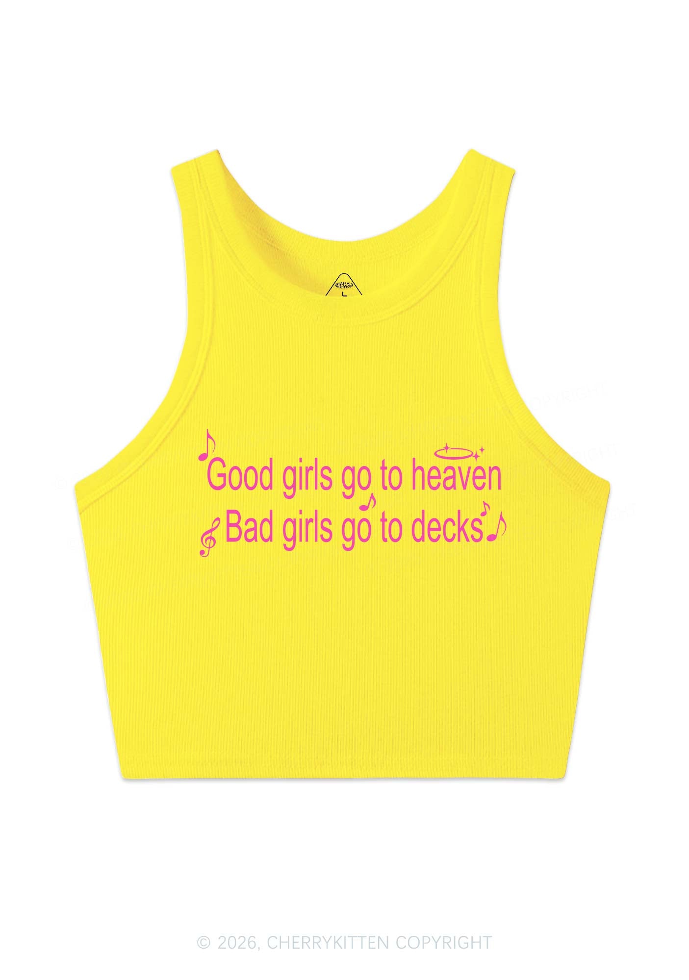 Bad Girls Go To Decks Y2K Crop Tank Top Cherrykitten