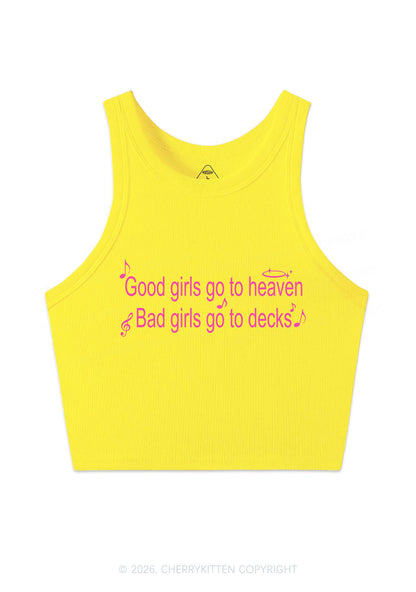 Bad Girls Go To Decks Y2K Crop Tank Top Cherrykitten
