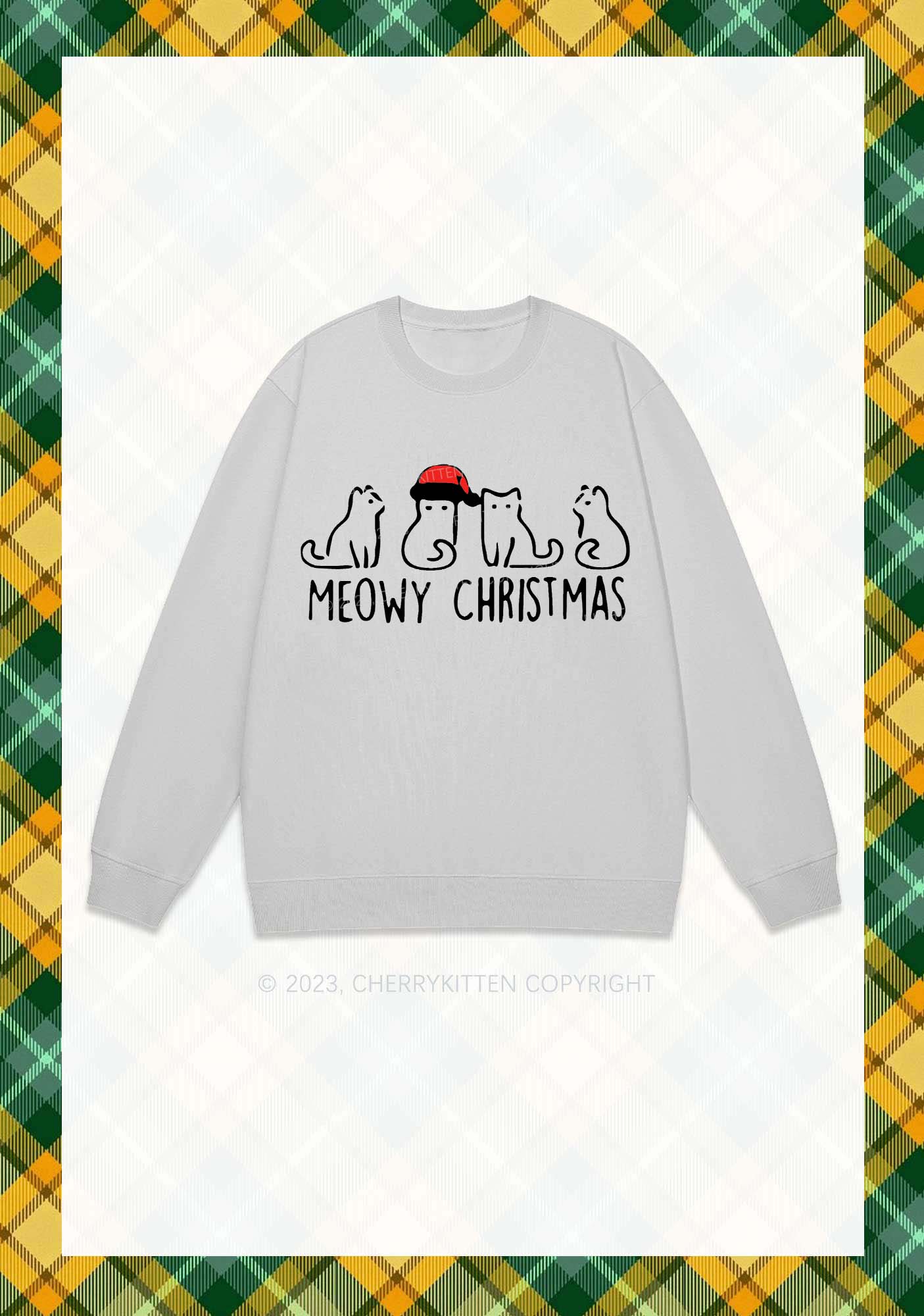 Meowy Christmas Y2K Sweatshirt Cherrykitten