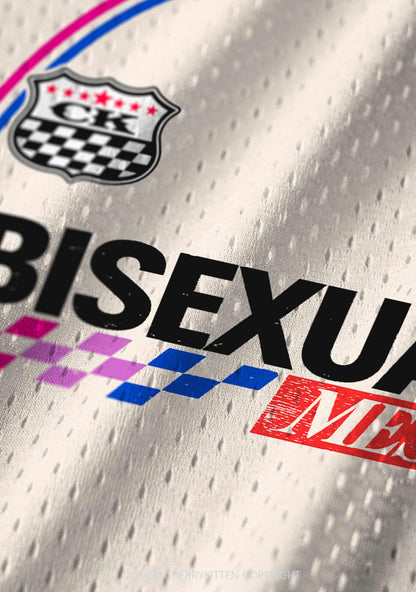 Creamy White Bisexual Mess Pride Y2K Sport Jersey Tank Cherrykitten
