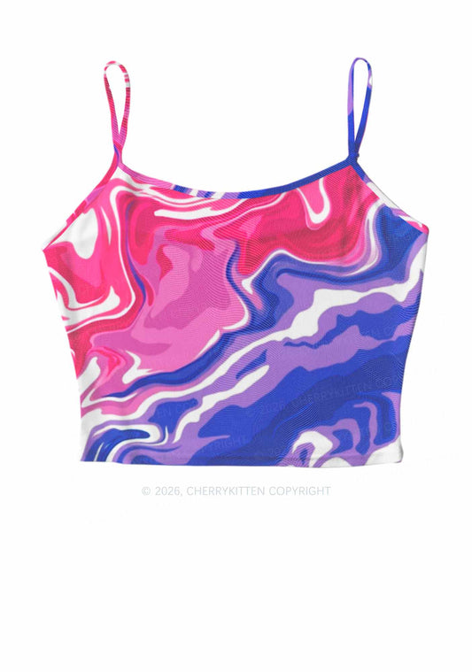 Bisexual Liquid Tie Dye Pride Y2K Mesh Cami Tank Cherrykitten
