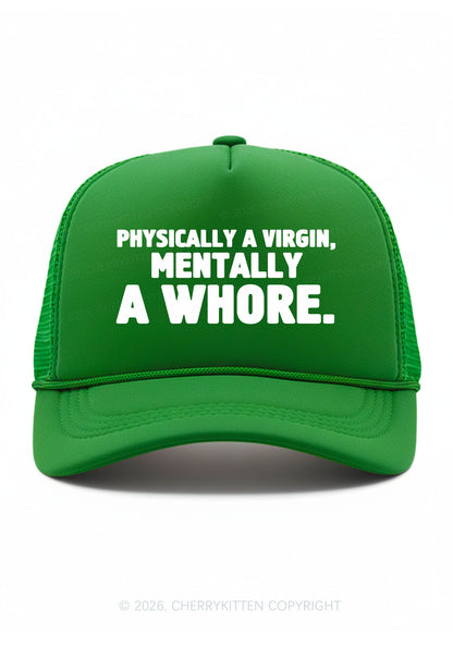 Mentally A Hore Y2K Trucker Hat Cherrykitten