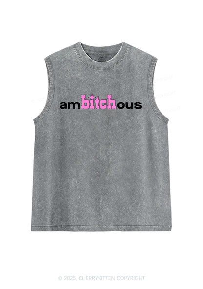 Ambxxchous Y2K Washed Muscle Tank Cherrykitten