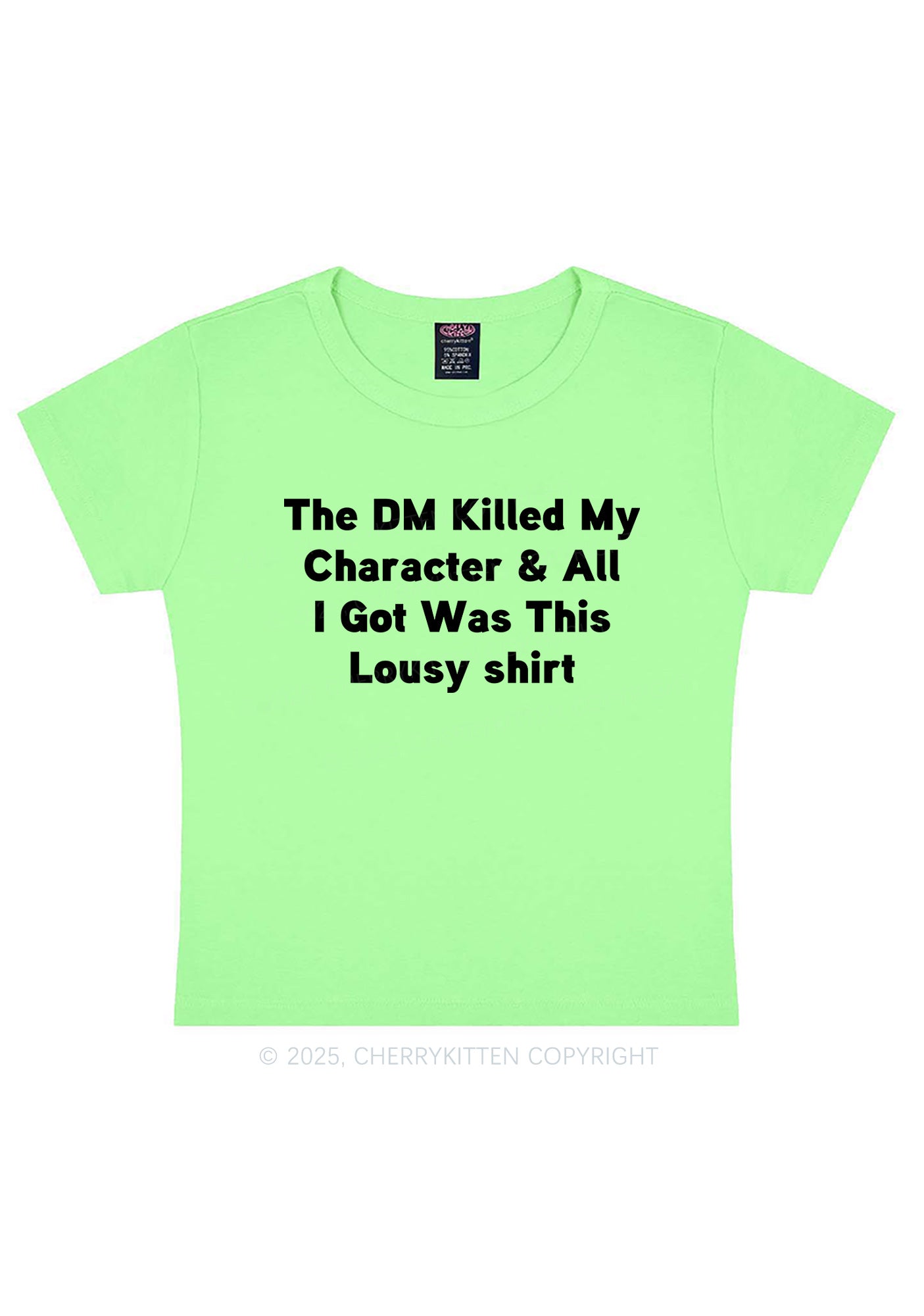 Killed Character I Got Lousy Y2K Baby Tee Cherrykitten