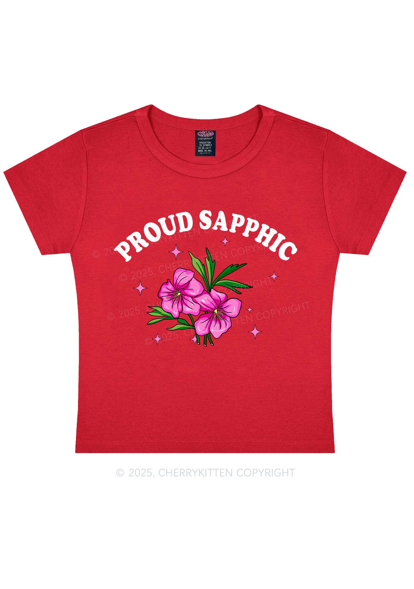 Proud Sapphic Y2K Baby Tee Cherrykitten