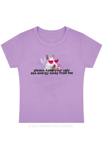 Curvy Please Keep Away From Me Y2K Baby Tee Cherrykitten