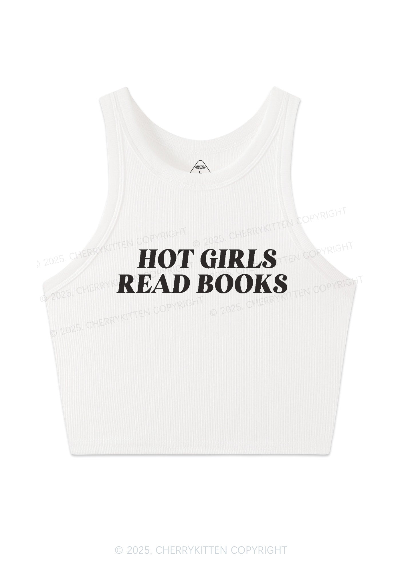 Hot Girls Read Books Y2K Crop Tank Top Cherrykitten