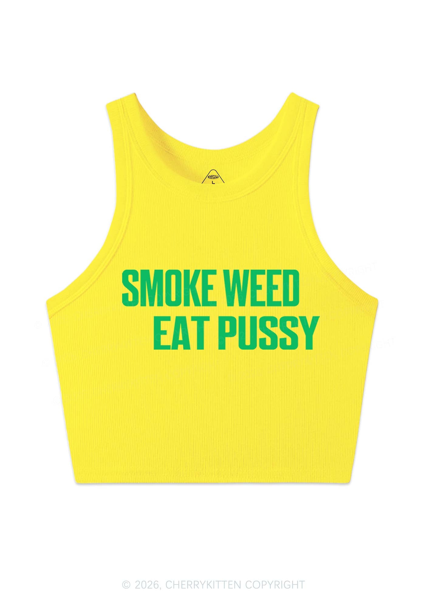 Smoke Wxxd Eat Puxxy Y2K Crop Tank Top Cherrykitten